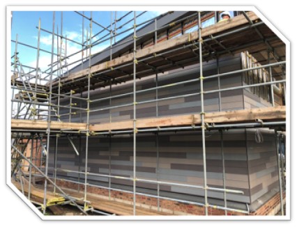 External Cladding at the New Community Centre